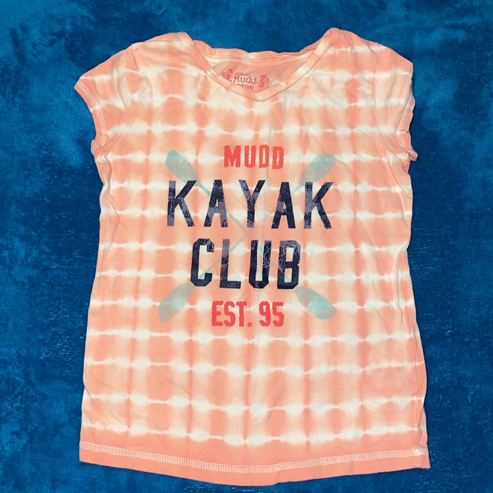 Must Bundle For $3 Deal! Mudd girls 7/8 pink and white tie dyed striped tee
